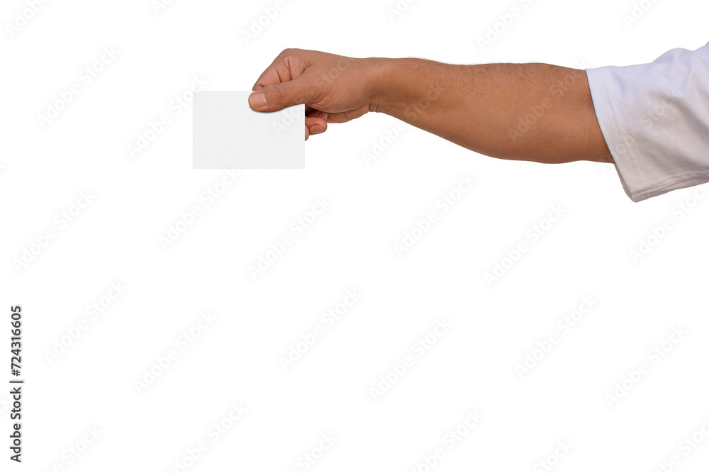 Hand hold blank business card Hand hold blank business card