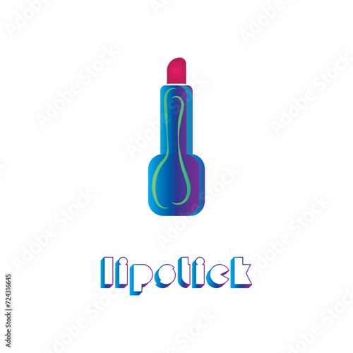 Lipstick logo template is simple and charming