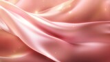 A luxurious wavy pink fabric with a smooth silky texture and a soft shimmering effect in the light.