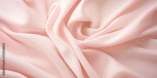 Close-up view of a luxurious soft pink satin fabric with elegant folds and texture.