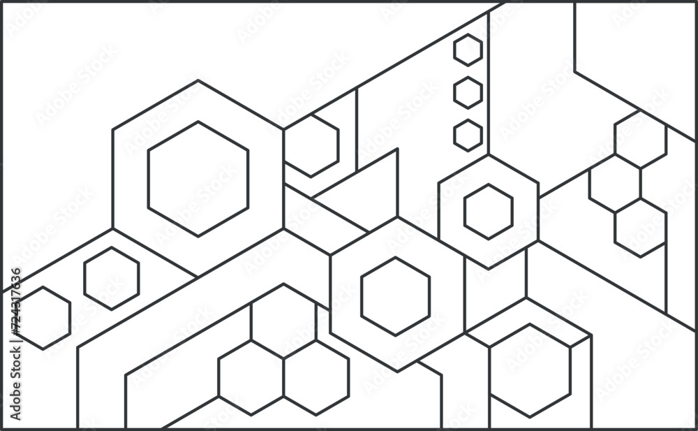 black and white hexagon pattern for wall decoration black and white hexagon pattern for wall decoration