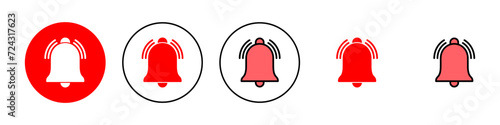 Bell Icon set illustration. Notification sign and symbol for web site design