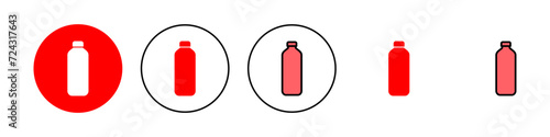Bottle icon set illustration. bottle sign and symbol