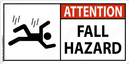 Attention Sign, Fall Hazard