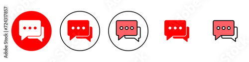 Chat icon set illustration. speech bubble sign and symbol. comment icon. message
