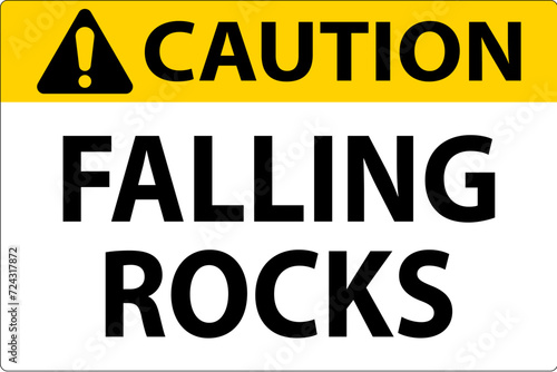 Caution Sign, Falling Rocks