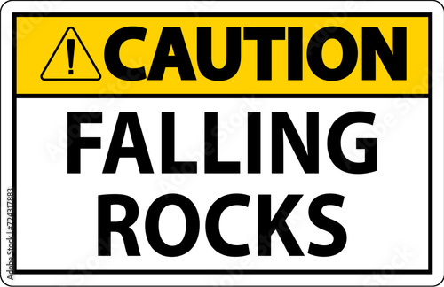 Caution Sign, Falling Rocks