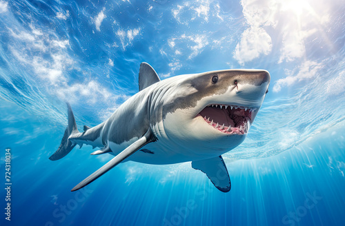 Great white shark underwater