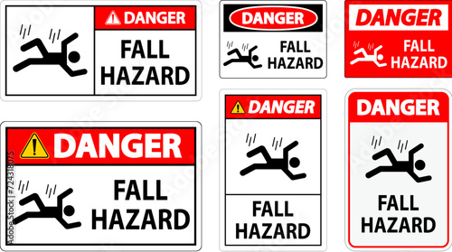 Caution Sign, Fall Hazard