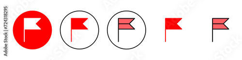 Flag icon set illustration. Gps location pin map. Location marker symbol.