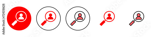 Hiring icon set illustration. Search job vacancy sign and symbol. Human resources concept. Recruitment