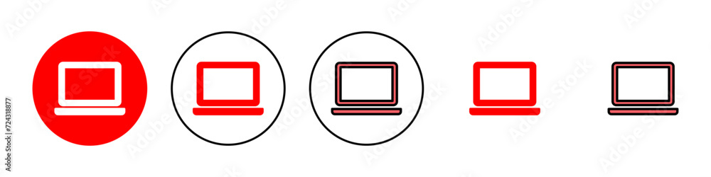 Laptop icon set illustration. computer sign and symbol Laptop icon set illustration. computer sign and symbol