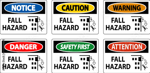 Caution Sign, Fall Hazard photo