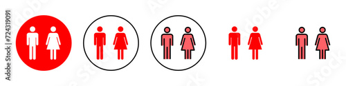 Man and woman icon set illustration. male and female sign and symbol. Girls and boys