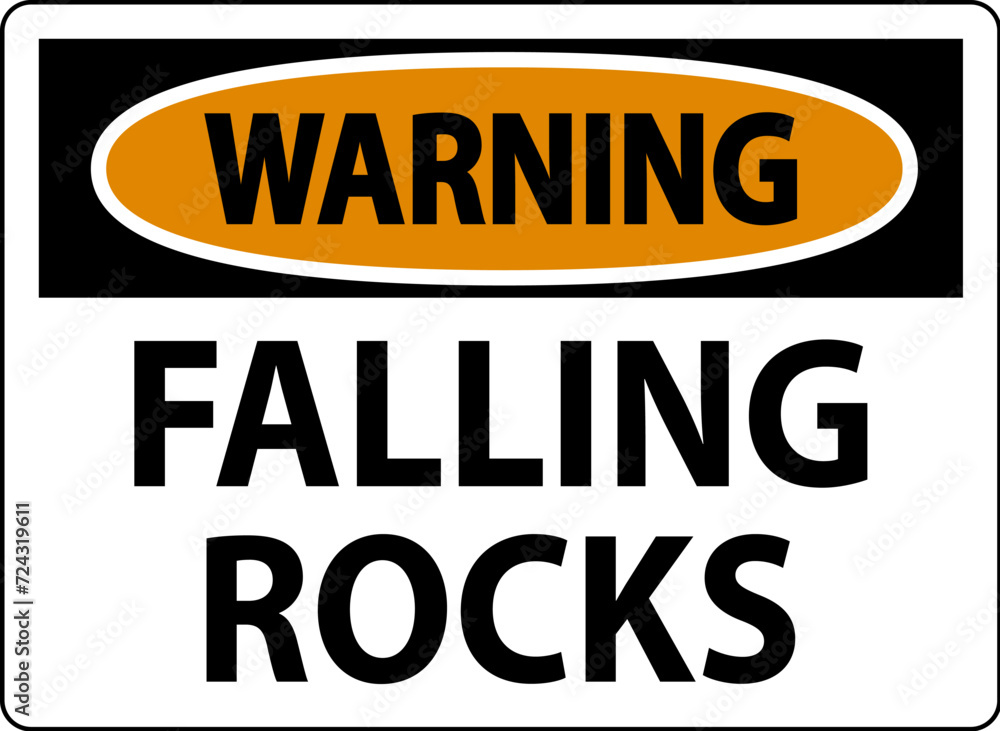 Warning Sign, Falling Rocks Warning Sign, Falling Rocks