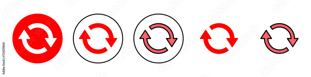 Refresh icon set illustration. Reload sign and symbol. Update icon. Refresh icon set illustration. Reload sign and symbol. Update icon.