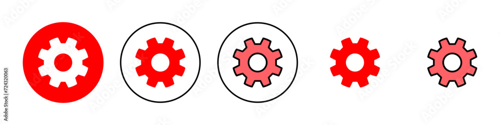 setting Icon set illustration. Cog settings sign and symbol. Gear Sign setting Icon set illustration. Cog settings sign and symbol. Gear Sign