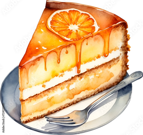 Orange cake. Close-up image of an orange cake. photo