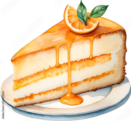 Orange cake. Close-up image of an orange cake. photo