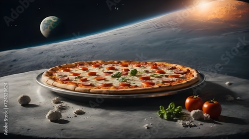 Pizza on the moon