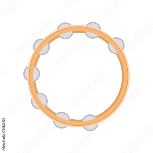 Headless tambourine on white background