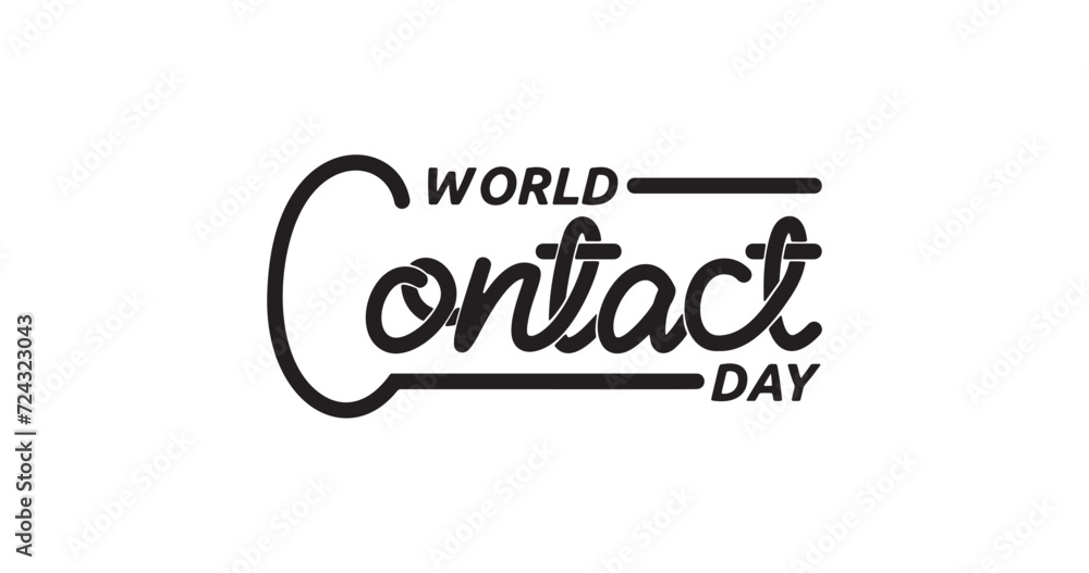 World Contact Day handwritten text calligraphy vector illustration. Great for creative ideas that can be dreamed up for celebrating World Contact Day. World Contact Day handwritten text calligraphy vector illustration. Great for creative ideas that can be dreamed up for celebrating World Contact Day.