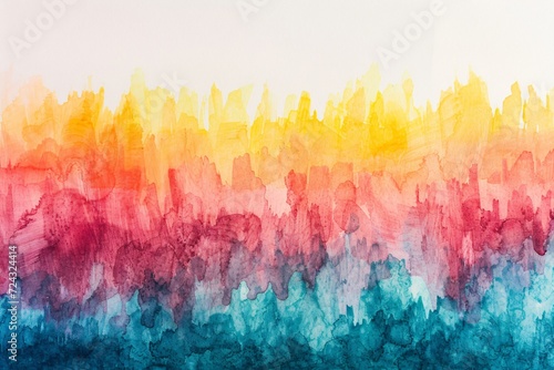 tekstur gradien guas berwarna-warni pada kertas putih photo