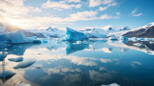 Image of a melting glacier.