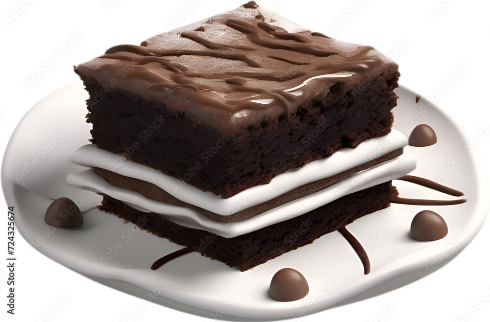 Chocolate brownie cake. Close-up image of a Chocolate brownie cake. Chocolate brownie cake. Close-up image of a Chocolate brownie cake.