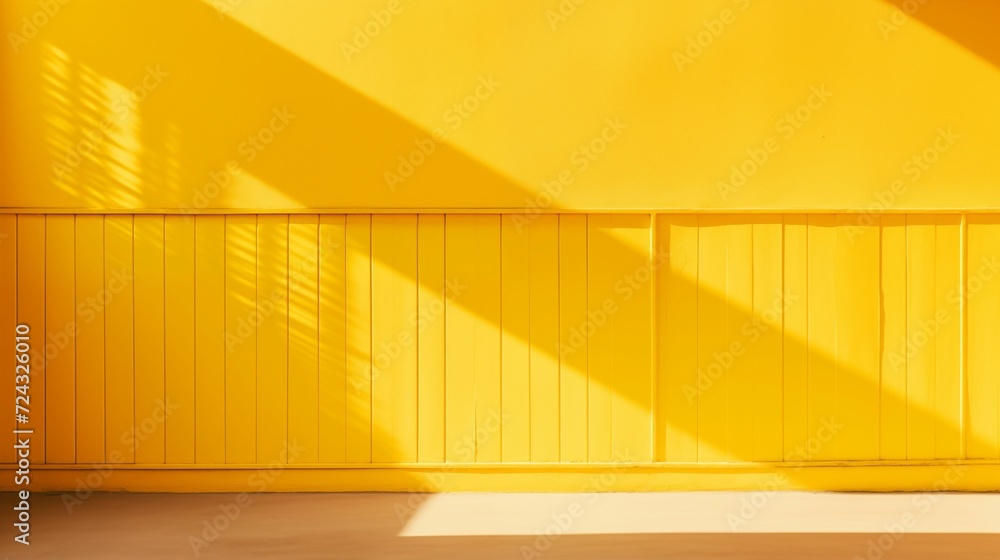 Obraz premium Image of a wall adorned with yellow paneling.