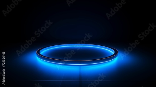 Image of blue circle with a radiant glowing outline.