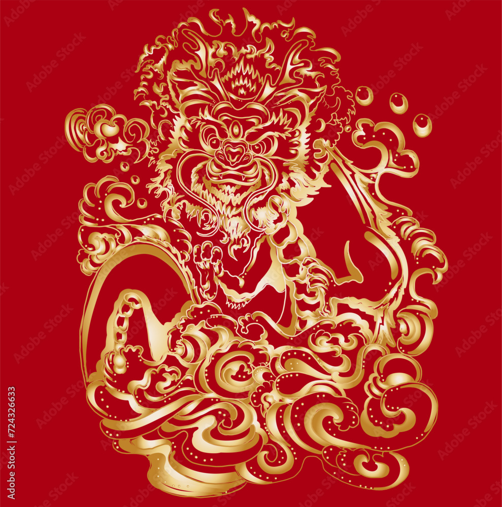 hand drawn Dragon tattoo ,coloring book japanese style.Japanese old dragon for tattoo.Symbol of chinese dragon illustration on background for T-shirt. Traditional Asian tattoo the old dragon vector. hand drawn Dragon tattoo ,coloring book japanese style.Japanese old dragon for tattoo.Symbol of chinese dragon illustration on background for T-shirt. Traditional Asian tattoo the old dragon vector.