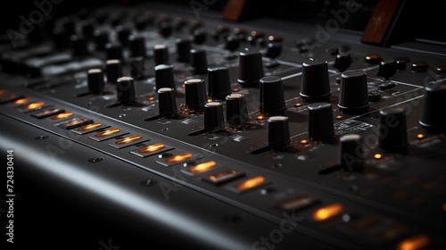 Image of knobs on a soundboard.