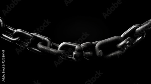 Image of metal chain on a black background.