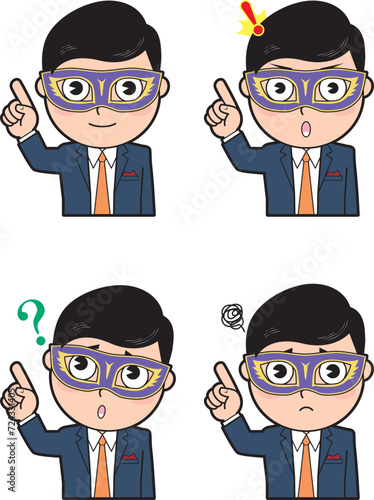 仮面を付けた男性①