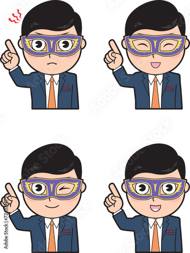 仮面を付けた男性②
