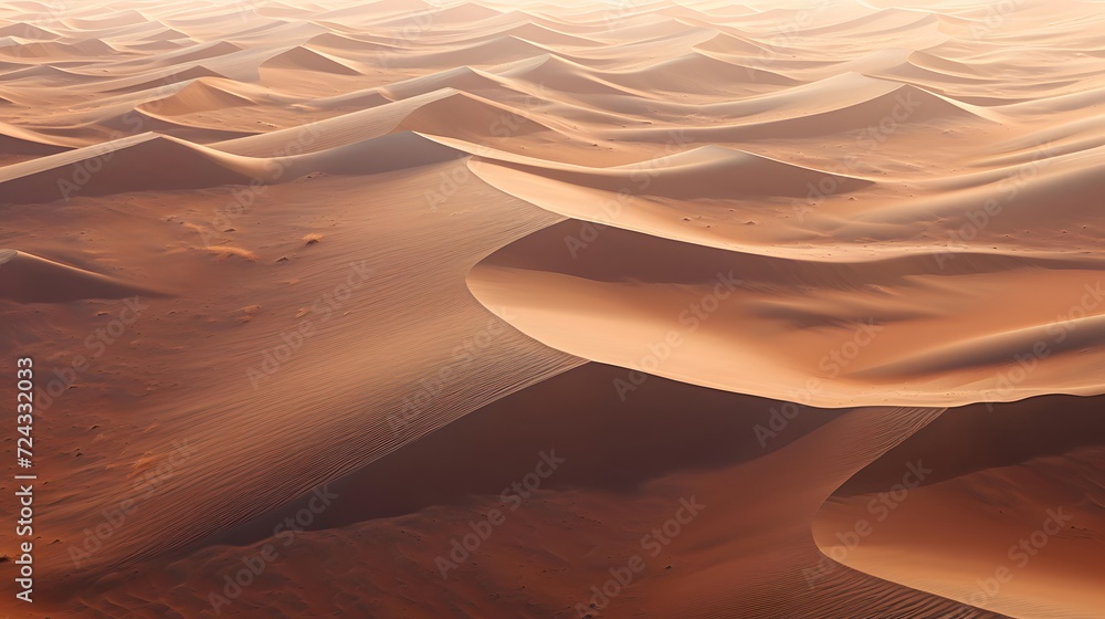 Sand dunes in the Sahara desert, Morocco. Panorama. - obrazy, fototapety, plakaty 