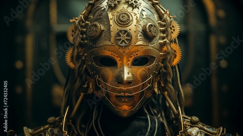 Image of steampunk vintage mask.