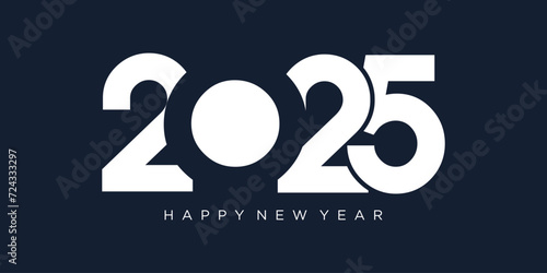 2025 Happy New Year design vector. trendy new year 2025 design template. photo