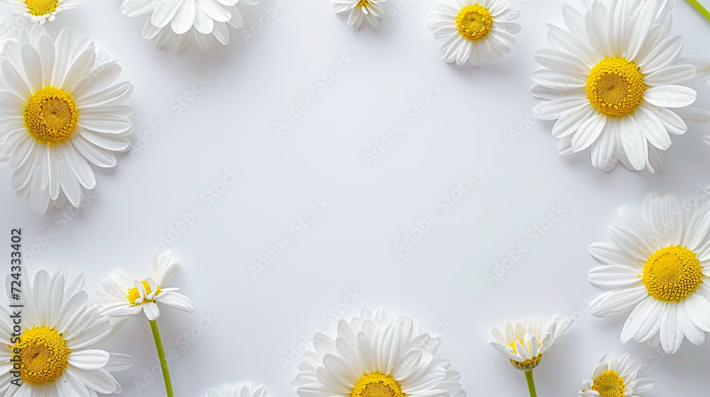 Sunny Daisy Border Background Sunny Daisy Border Background
