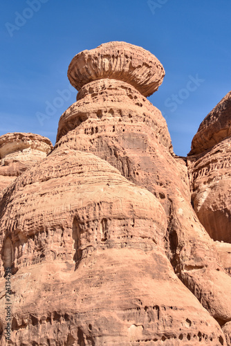 Rocky landscape in Al Ula desert, Arabia photo