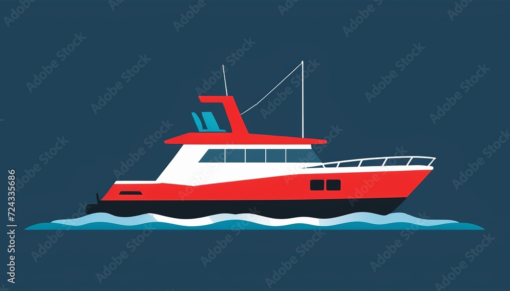 Graphic Design of Boat Toy Silhouette in Modern Style Graphic Design of Boat Toy Silhouette in Modern Style