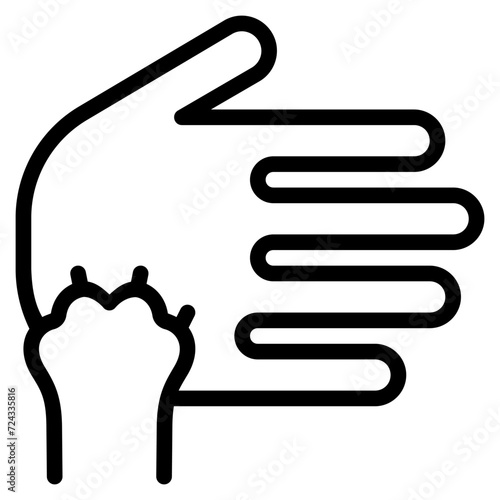 animal rescue with outline style. Suitable for website design, logo, app and UI. Based on the size of the icon in general, so it can be reduced.