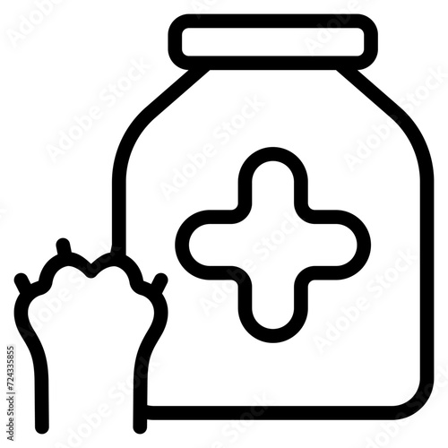 Drugs icon with outline style. Suitable for website design, logo, app and UI. Based on the size of the icon in general, so it can be reduced.