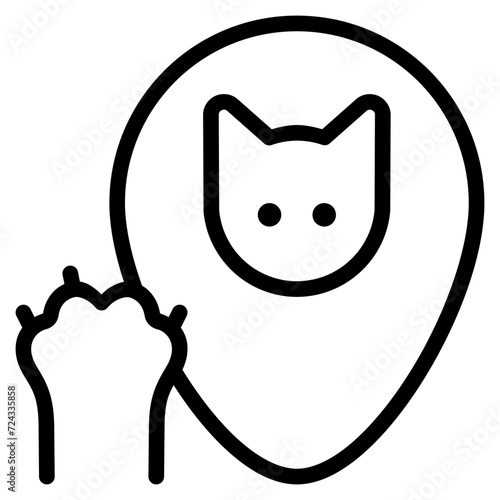 Location icon with outline style. Suitable for website design, logo, app and UI. Based on the size of the icon in general, so it can be reduced.