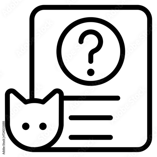 lost and found icon with outline style. Suitable for website design, logo, app and UI. Based on the size of the icon in general, so it can be reduced.