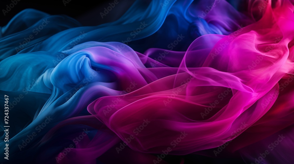 Fototapeta premium Waves of ethereal smoke on a dark background.