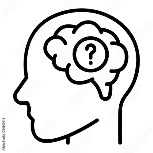 doubtful outline icon