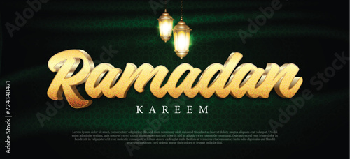Editable ramadan kareem with text effect