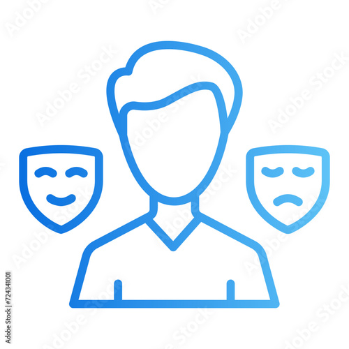 mood swings gradient icon